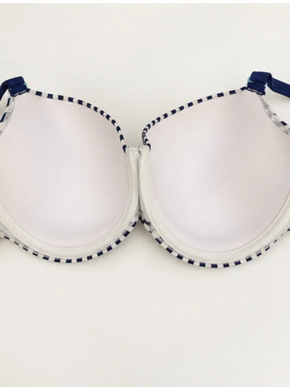 cleo beige bikini top with yellow trim